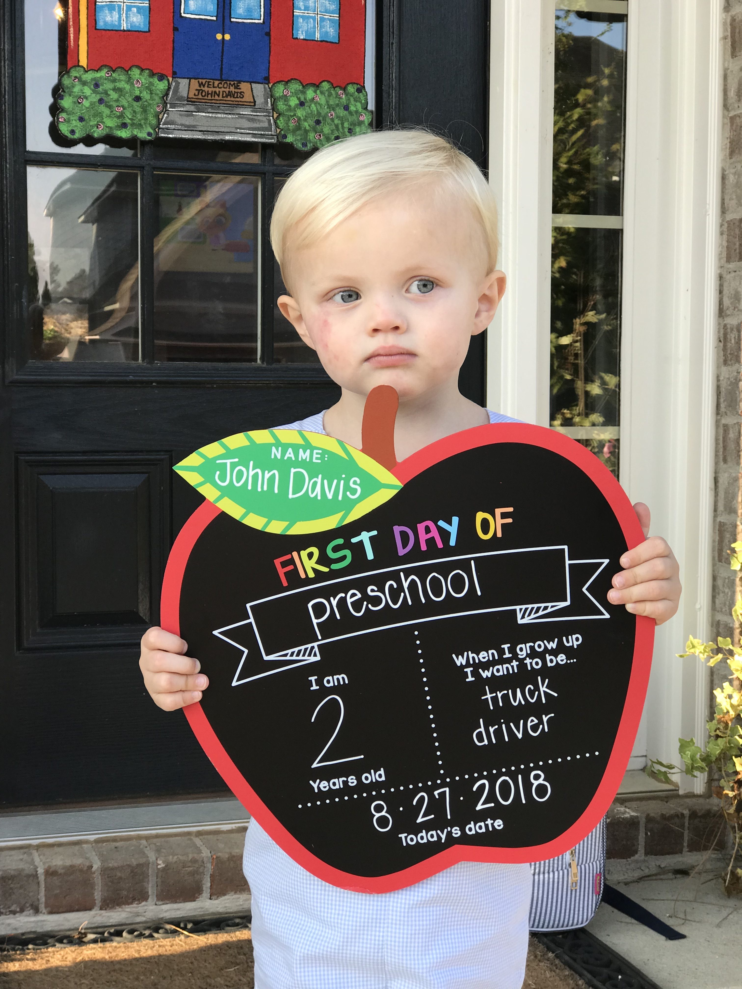 first day of school printable Home and Hallow