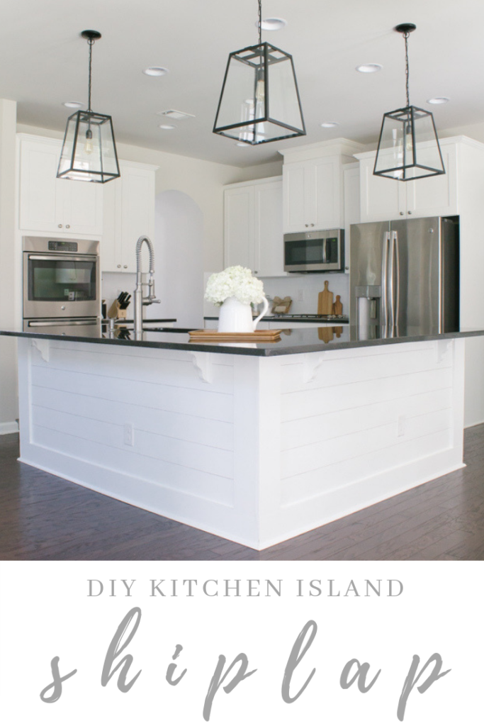 DIY Kitchen island shiplap