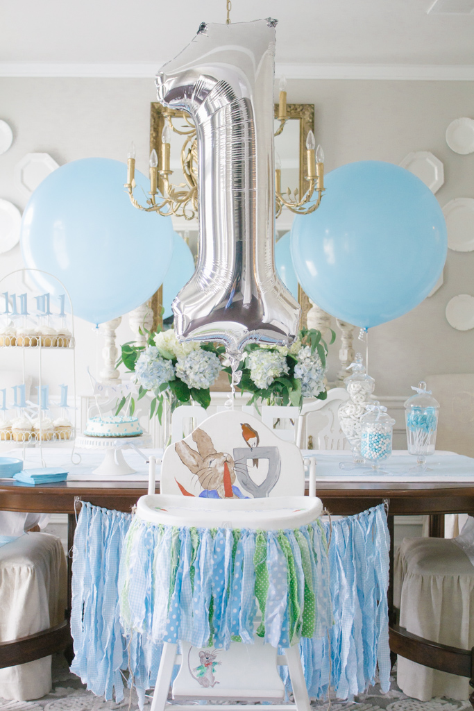 Fletcher’s Blue and White 1st Birthday Party