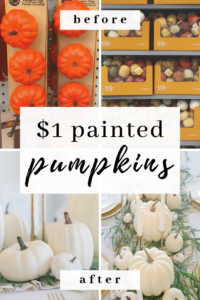 DIY $1 Chalk Painted Pumpkins - Home and Hallow