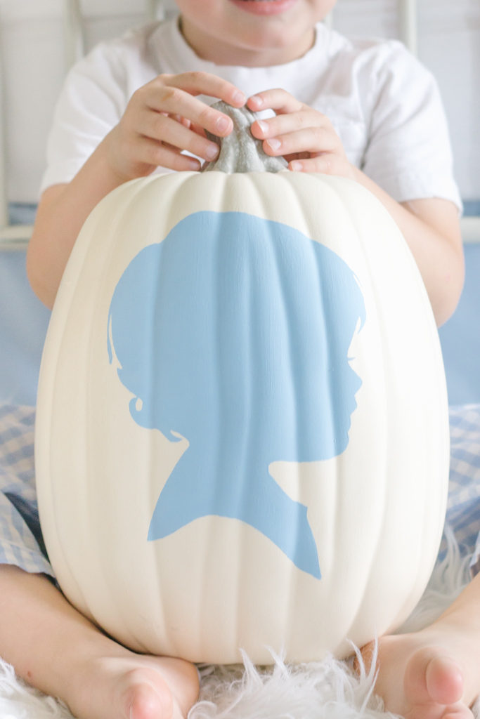 DIY custom silhouette painted pumpkin