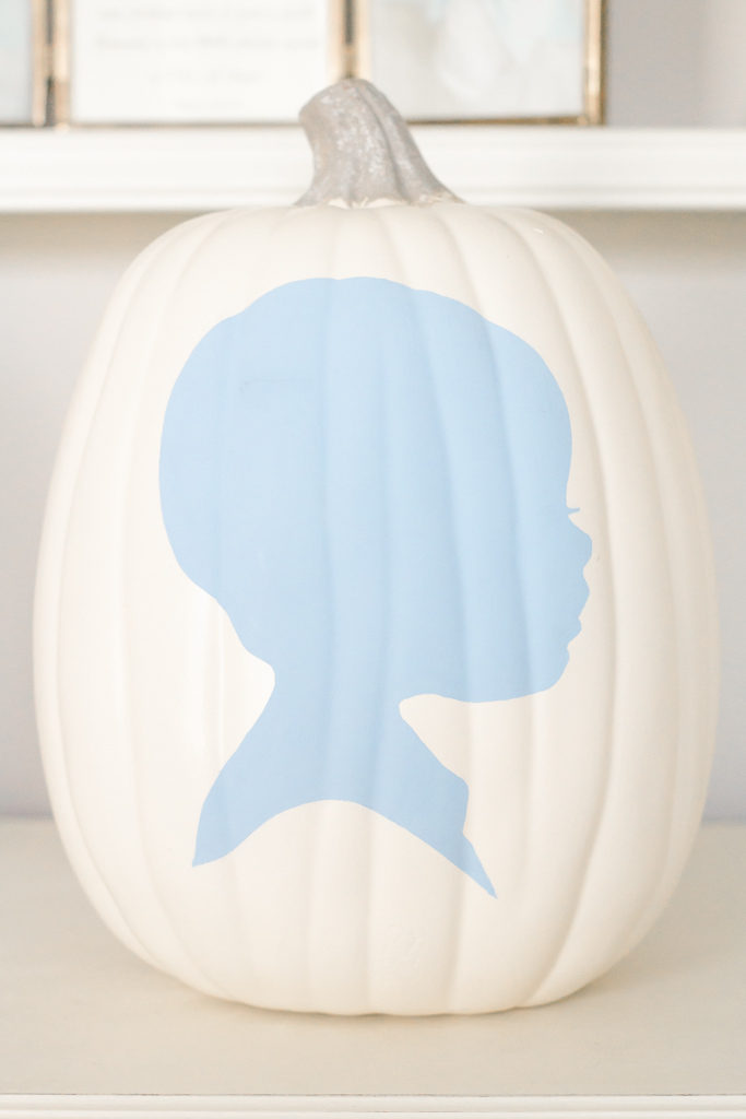 DIY custom silhouette painted pumpkins