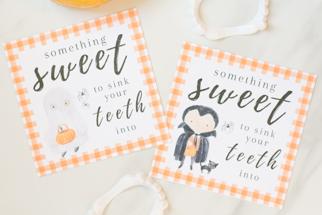 free halloween printable something sweet to sink your teeth into vampire teeth