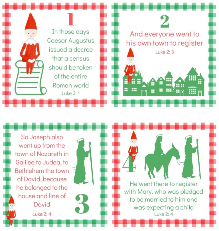 Jesus-Centered Elf on the Shelf with Daily Scripture Cards