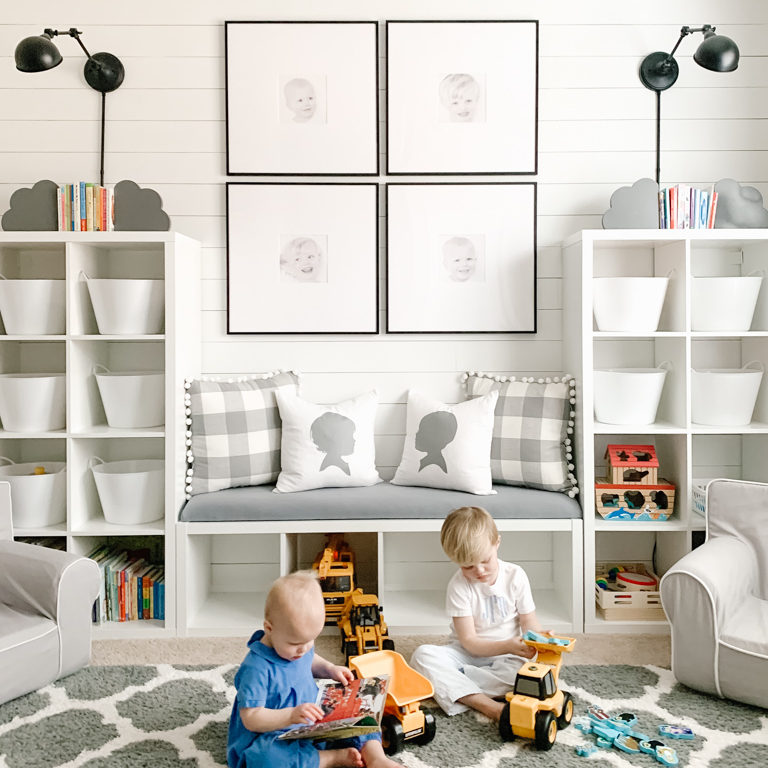 Custom Playroom Gallery Wall with Frame It Easy
