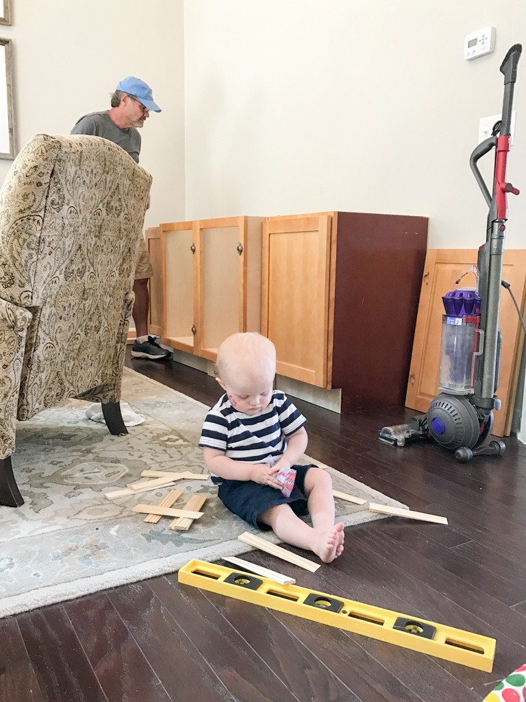 install base cabinets for DIY built-ins