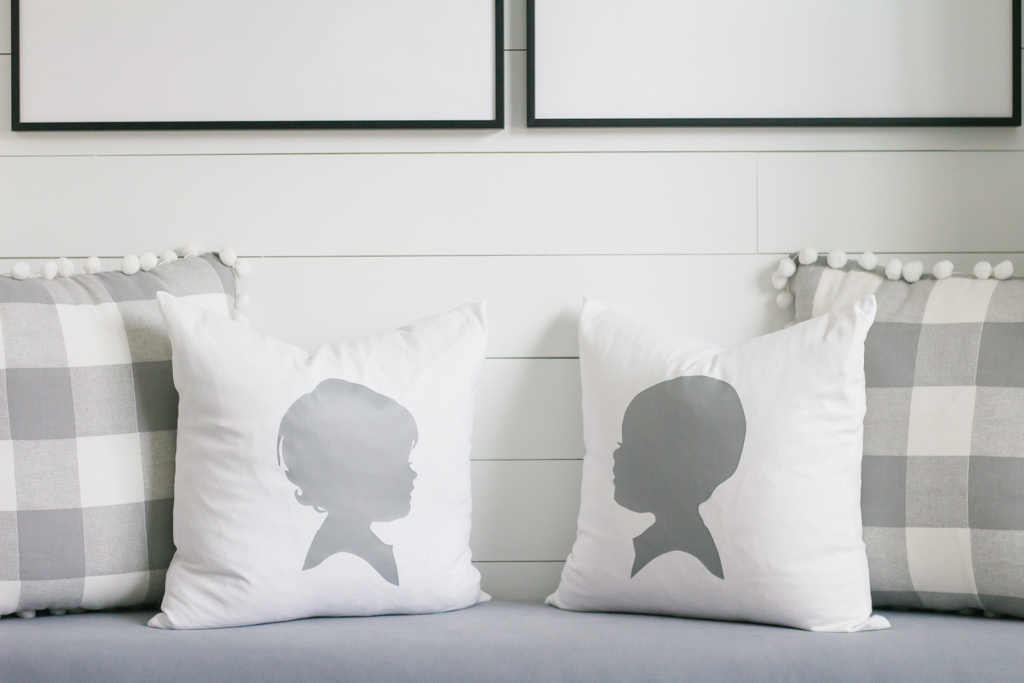 custom vinyl silhouette pillow