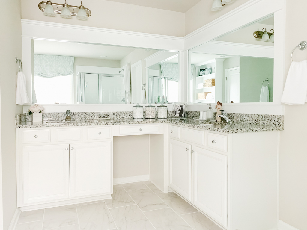 DIY: How to Frame A Builder-Grade Bathroom Mirror - Home and Hallow