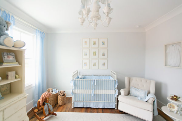 Traditional Blue and White Classic Baby Boy Nursery - Home and Hallow