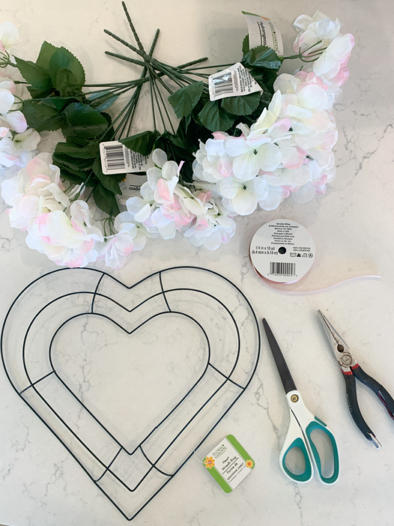 DIY Dollar Tree Heart Shaped Wreath