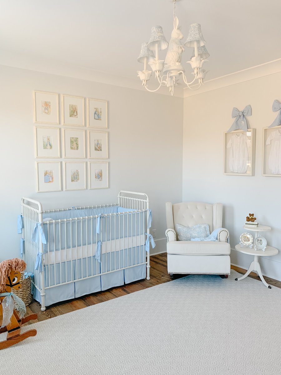 Traditional Blue and White Classic Baby Boy Nursery