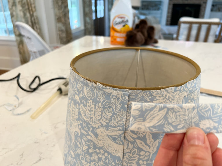 How To Cover A Lampshade With Fabric Home And Hallow How to cover a lampshade with fabric home and hallow