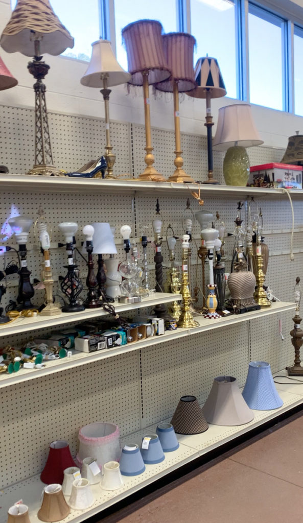 thrift store lamp department