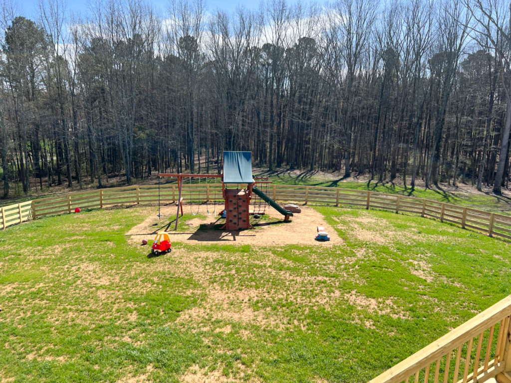 playground before easy diy playground border in a backyard 