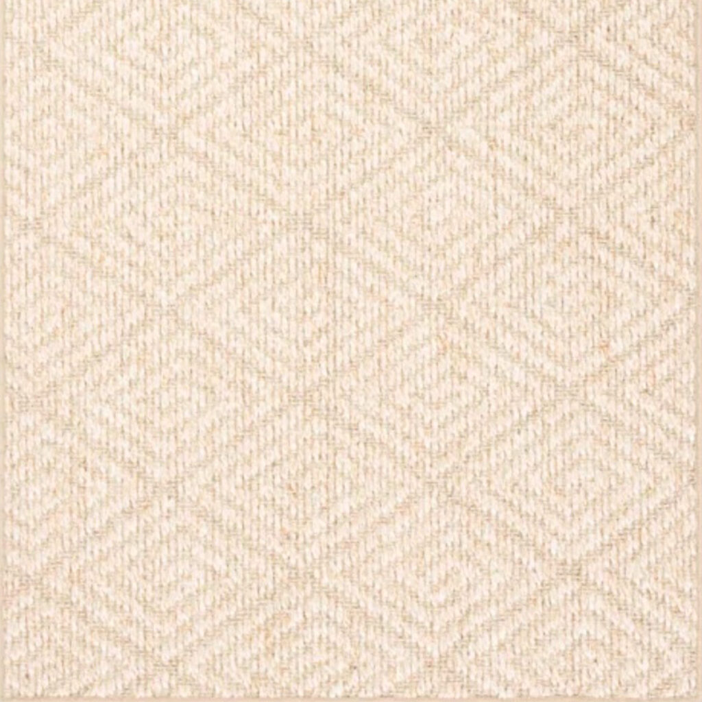 geometric diamond sisal rug on a budget