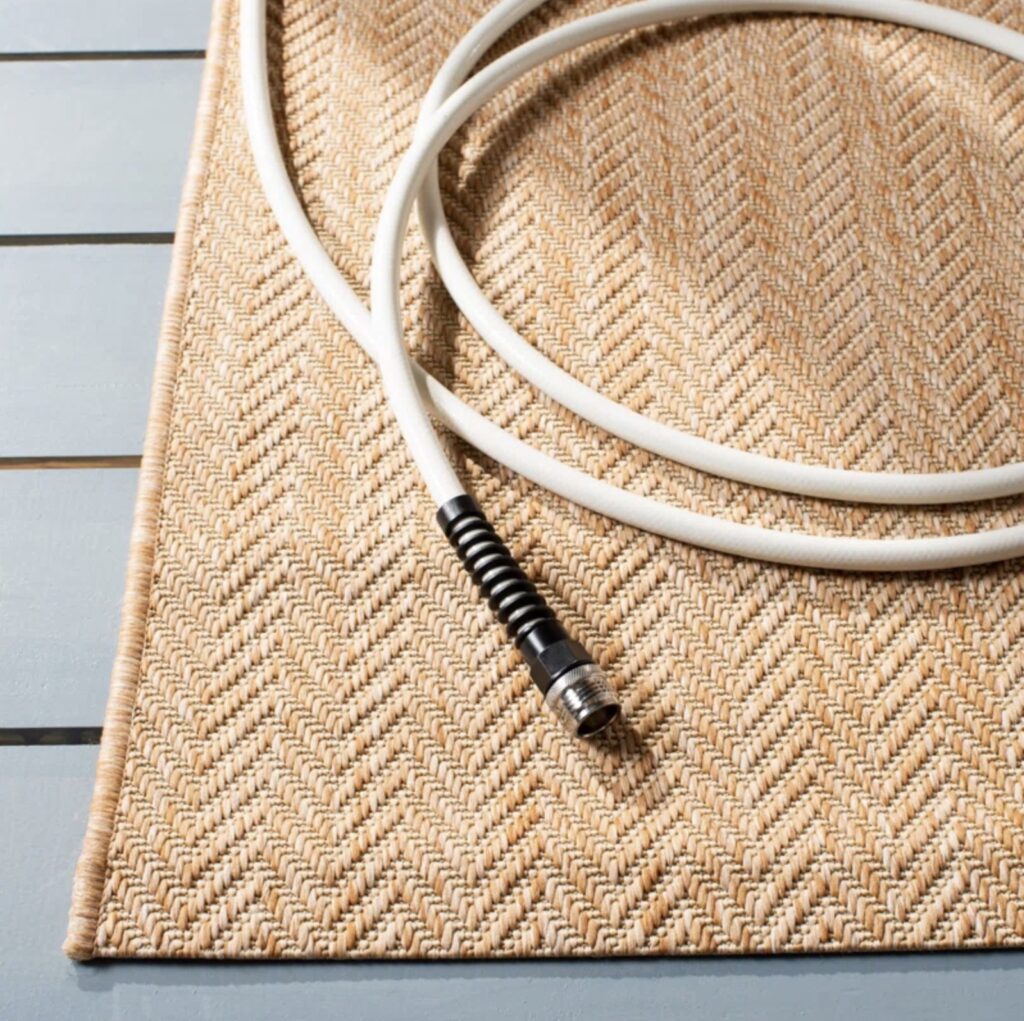 indoor outdoor chevron rug on a budget